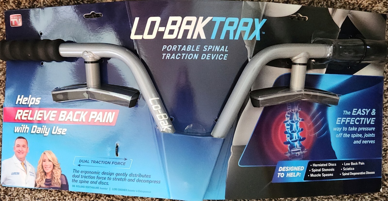 LO-BAK TRAX Portable Spinal Traction helps with Sciatica low back pain spasms