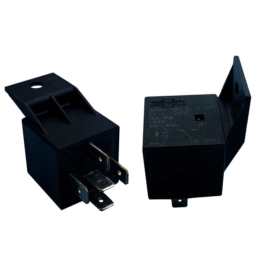 2Pcs SONG CHUAN 896H-1CH-S1-T 001 12VDC Automotive relay 5Pins 50/30A 14VDC