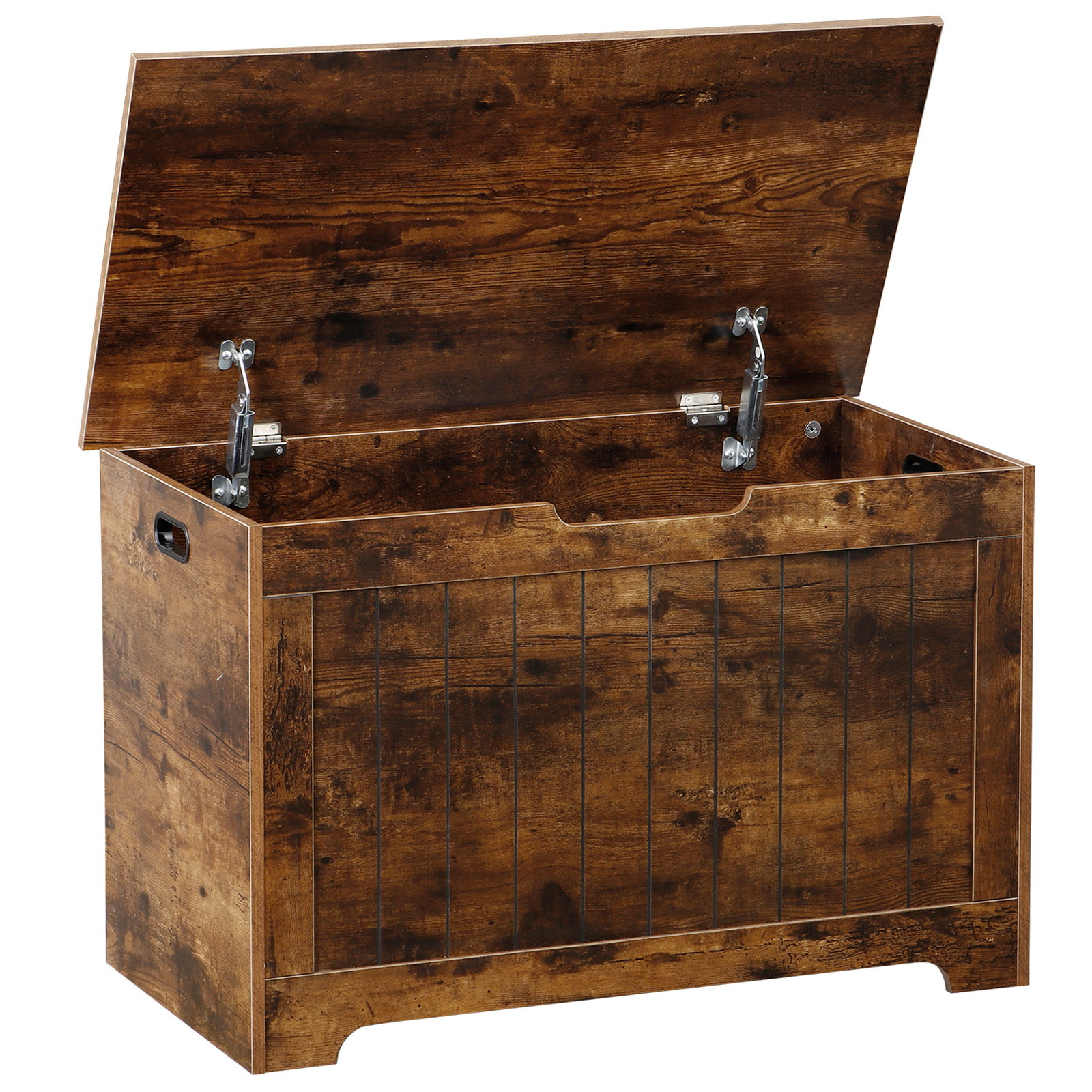 Wooden Storage Chest Bench Trunk Rust Brown Clothes Toy Box Hall Bedroom Home