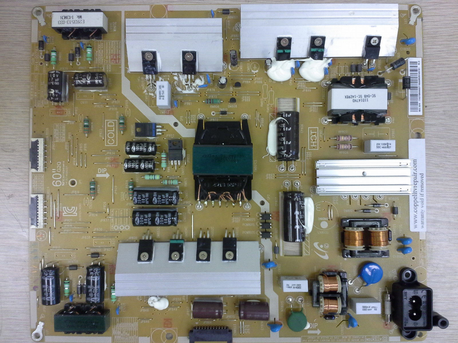 REPAIR SERVICE FOR SAMSUNG UN60H7100AFXZA UN60H7150AFXZA POWER BOARD - DEAD TV