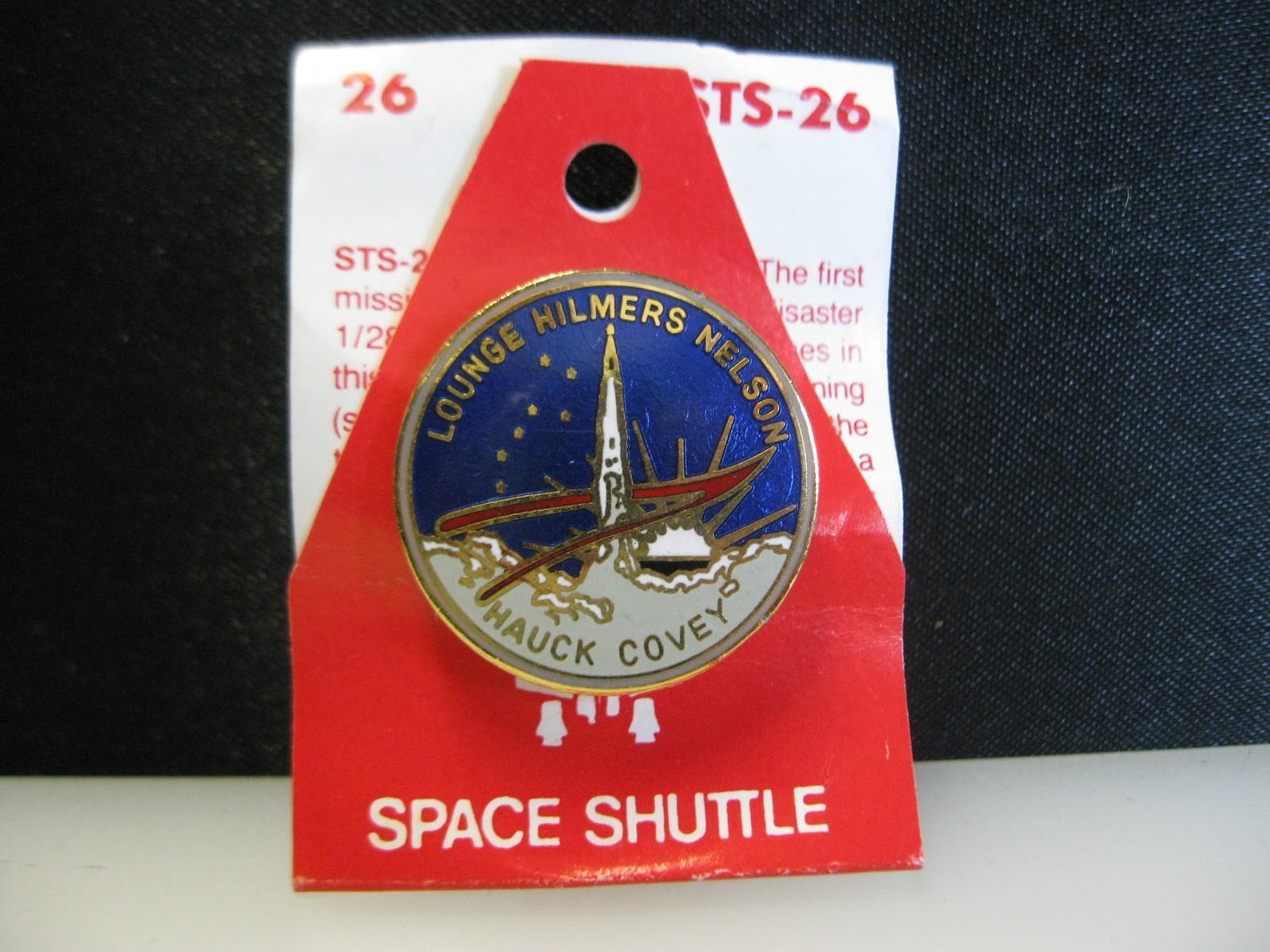 NASA Space Shuttle  Mission STS-26 Discovery Lapel Hat Fastback Pin