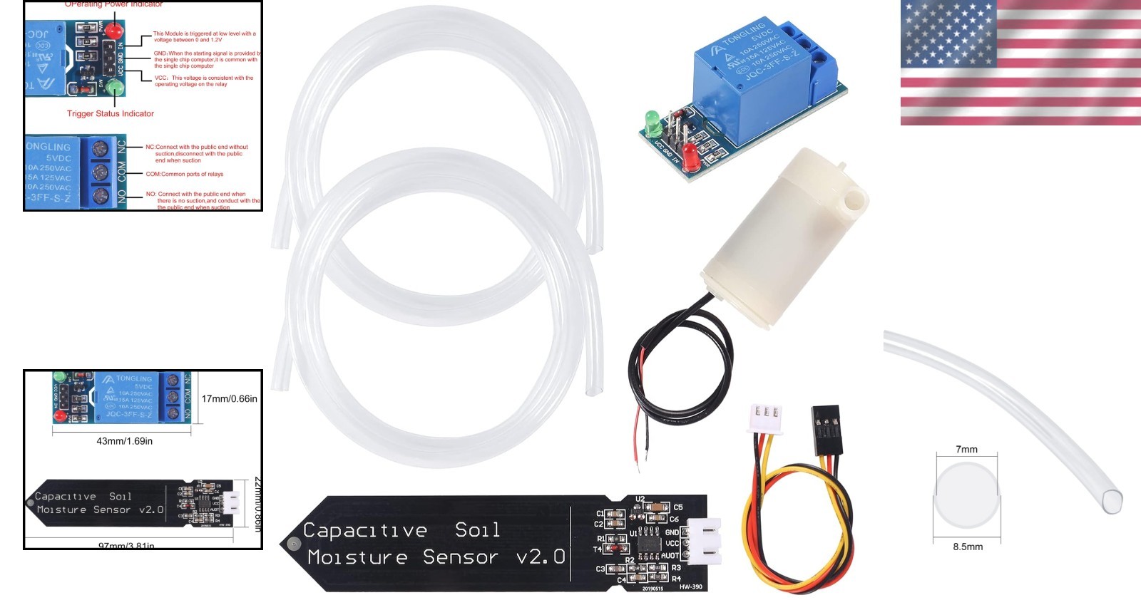 Automatic Irrigation DIY Kit with Soil Moisture Sensor & Water Pump for Arduino