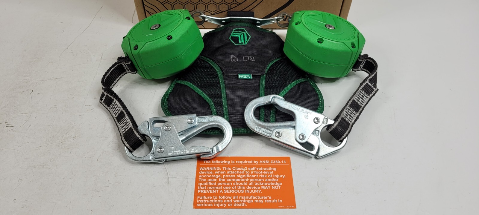 MSA VSLEW-012-PB-A V-SHOCK EDGEPFL 6' Twin-Leg 36C Twin Link Triple Action Carab