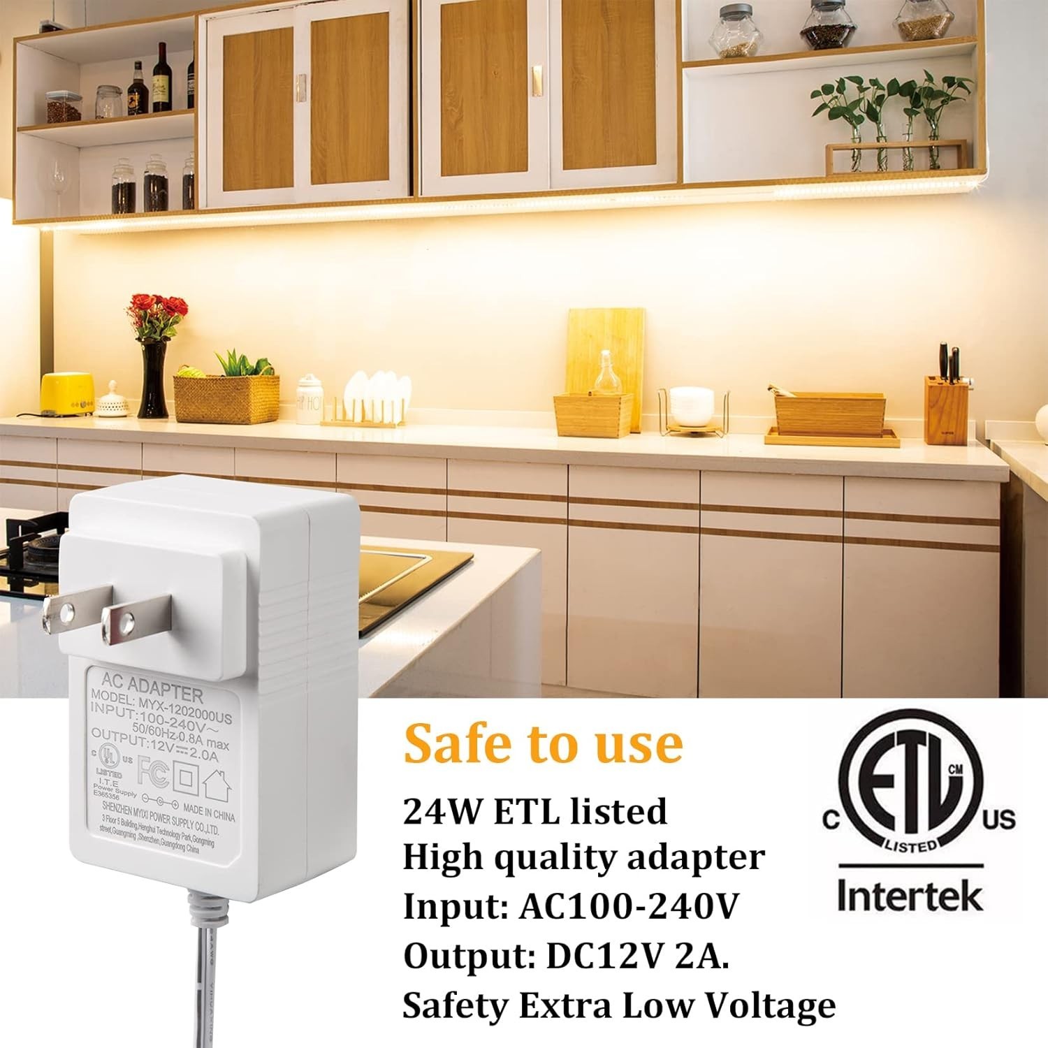 Under Cabinet LED Lighting Kit 6 PCS Dimmable Warm White Remote Control 24W