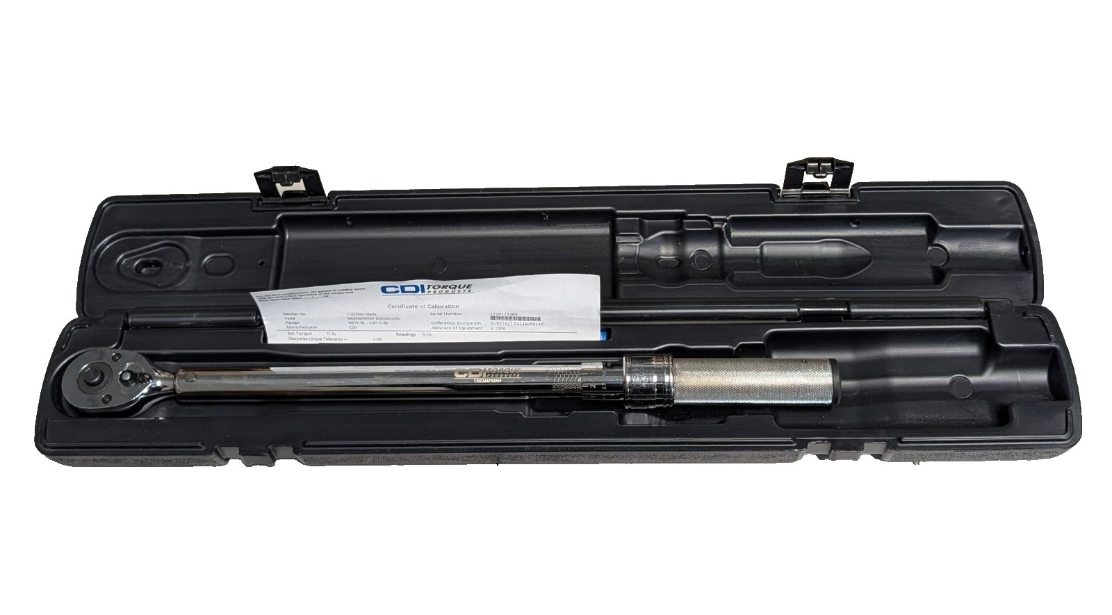 CDI Torque 1503MFRMH 1/2" Torque Wrench 20-150 ft-lb Click Adjustable Used