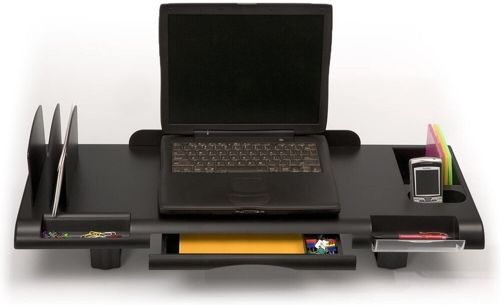 Officemate Deluxe Heavy Duty Off Surface Shelf Adjustable 57 Inches Black