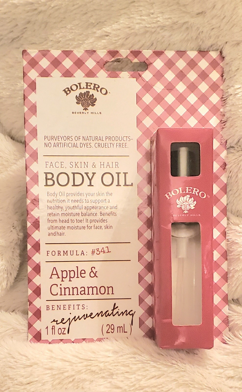 Bolero Face Skin & Hair Body Oil - Apple & Cinnamon - Rejuvenating - 1 oz