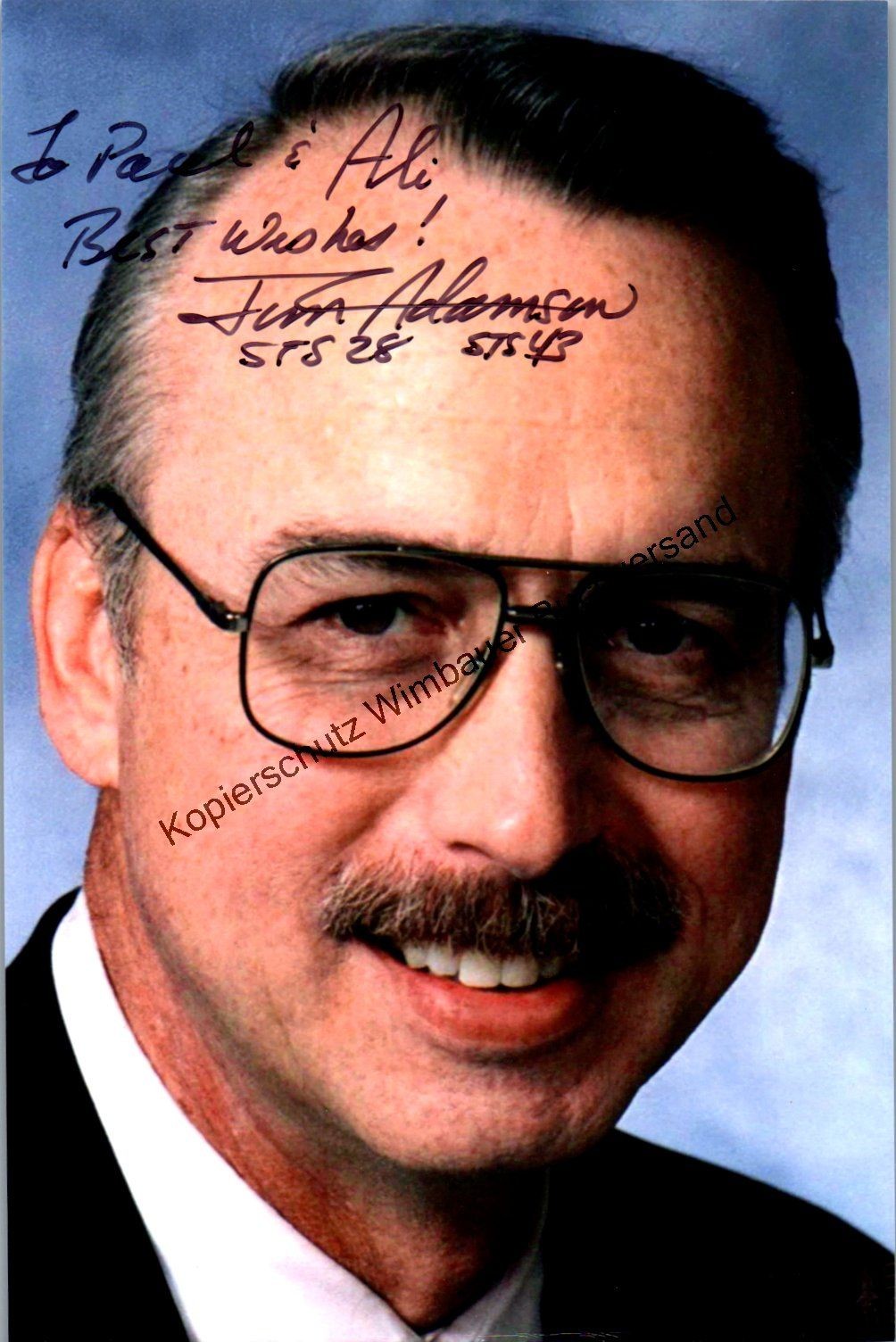 Original Autograph Jim Adamson NASA Astronaut // Autograph Autograph Sig 368195