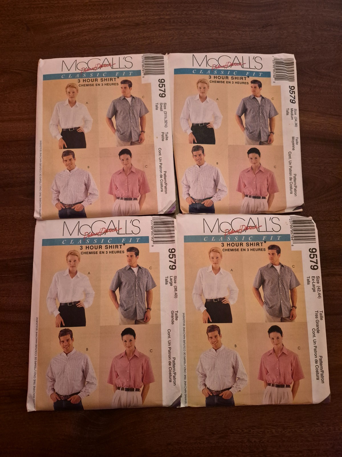 VTG OOP McCall's 9579 Unisex Shirt, Top Short/Long Sleeve SZ: 31.5 - 48 UC FF