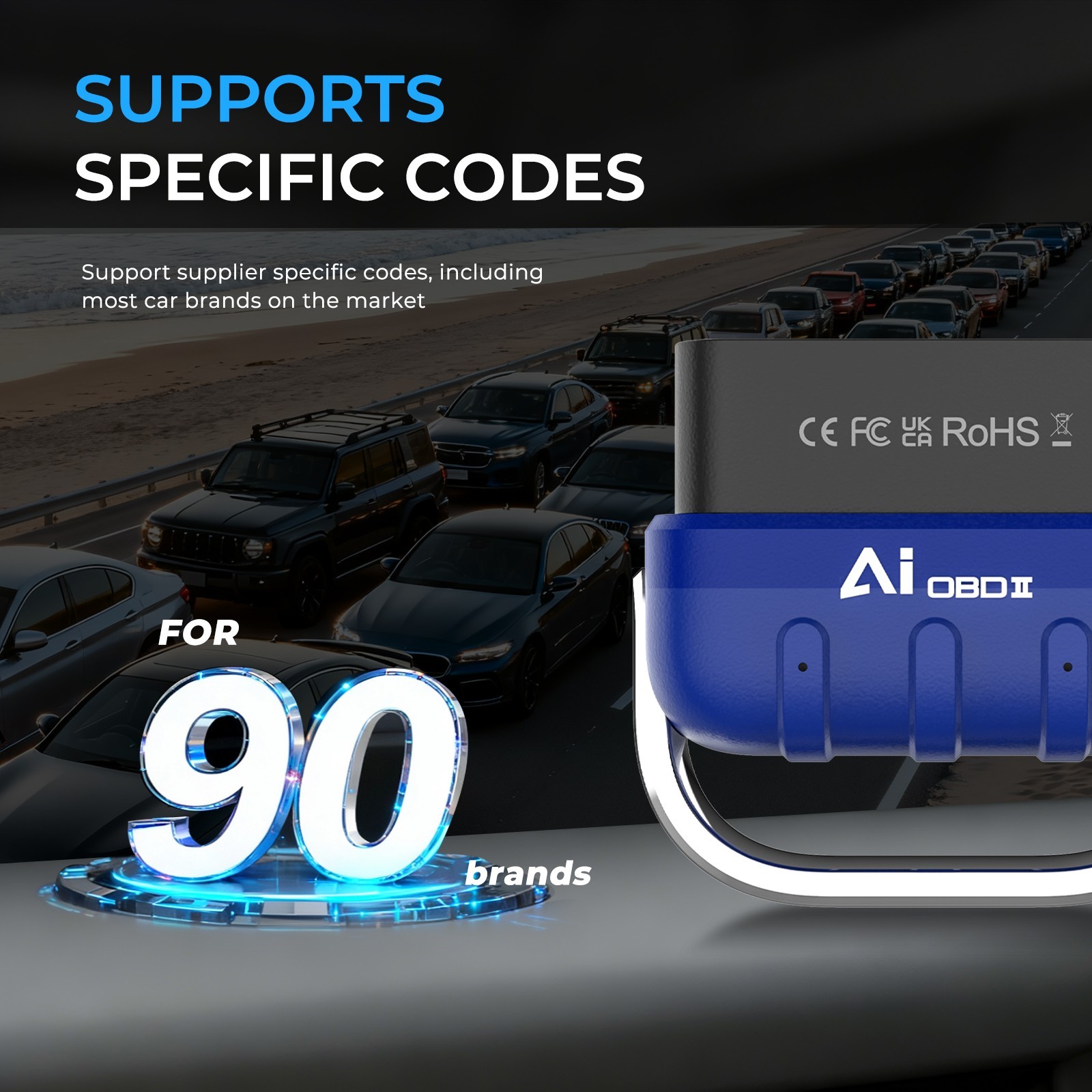 Bluetooth Wireless Car OBDII Scanner Code Reader AI Think OBD2 Diagnostic Tool