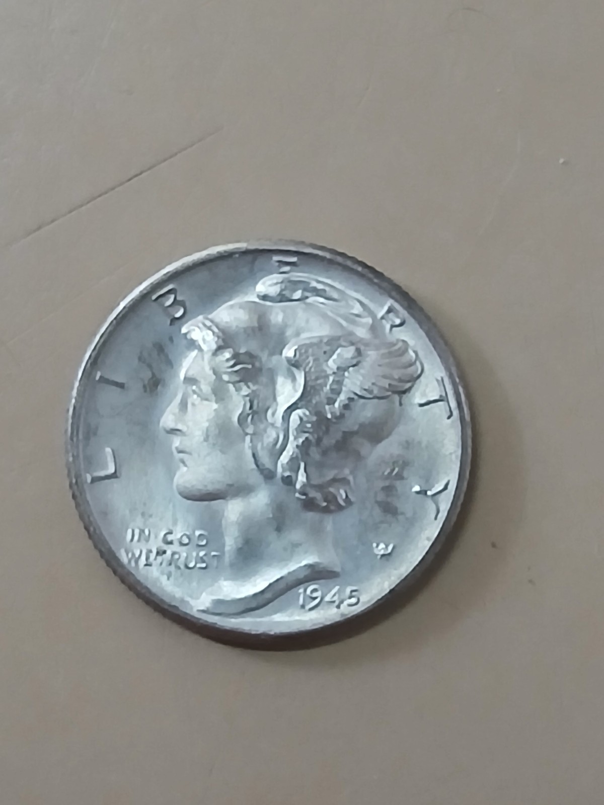 1945 mercury dime bu 10 cent coin