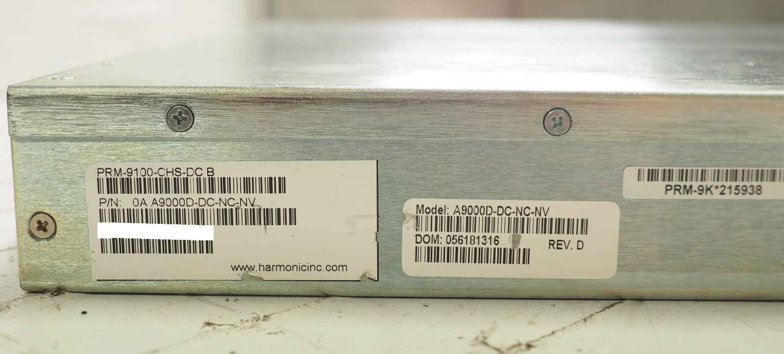 Harmonic Pro Stream 9100 High-Density Stream Processor PRM-9100-CHS-DC