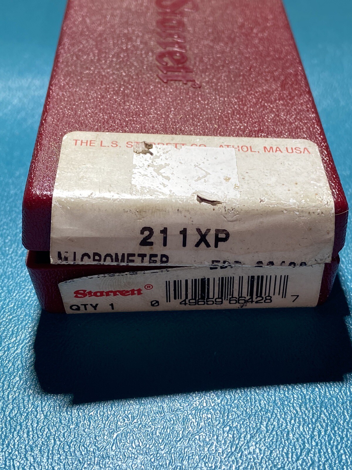 STARRETT 211XP Outside Micrometer,Carbide Anvil