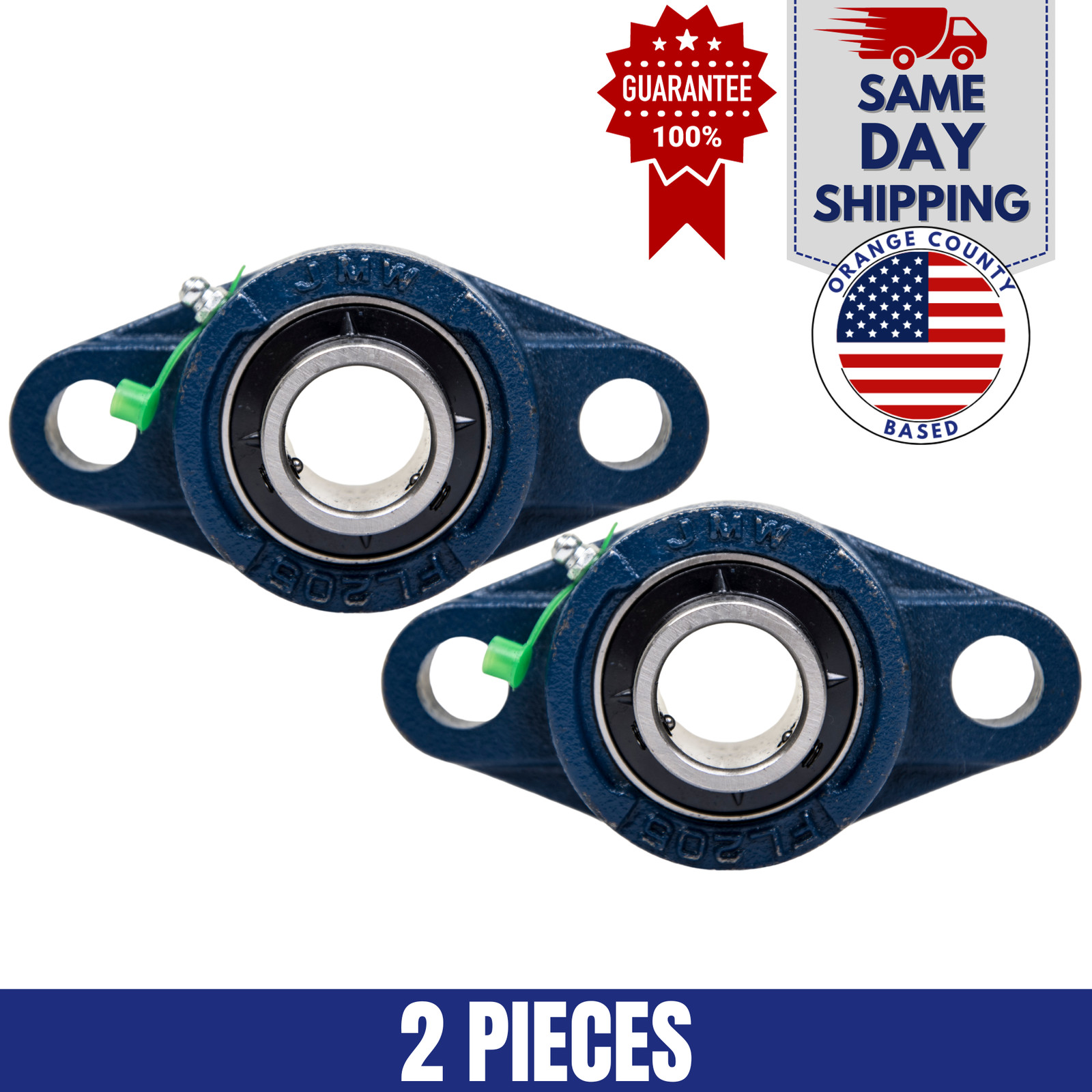 UCFL201-8 Pillow Block Flange Bearing 1/2" Bore 2 Bolt Solid Base (2PCS)