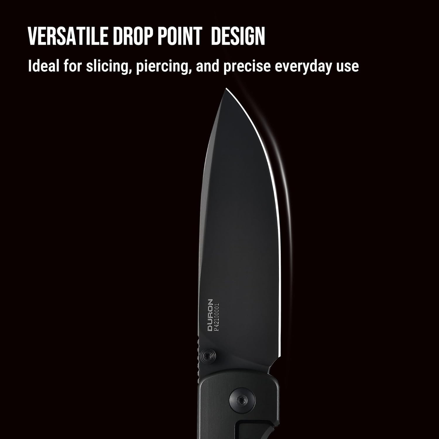 OKNIFE Duron 3.5” Folding Frame Lock Knife Nitro-V Blade EDC Tool Stealth Grey