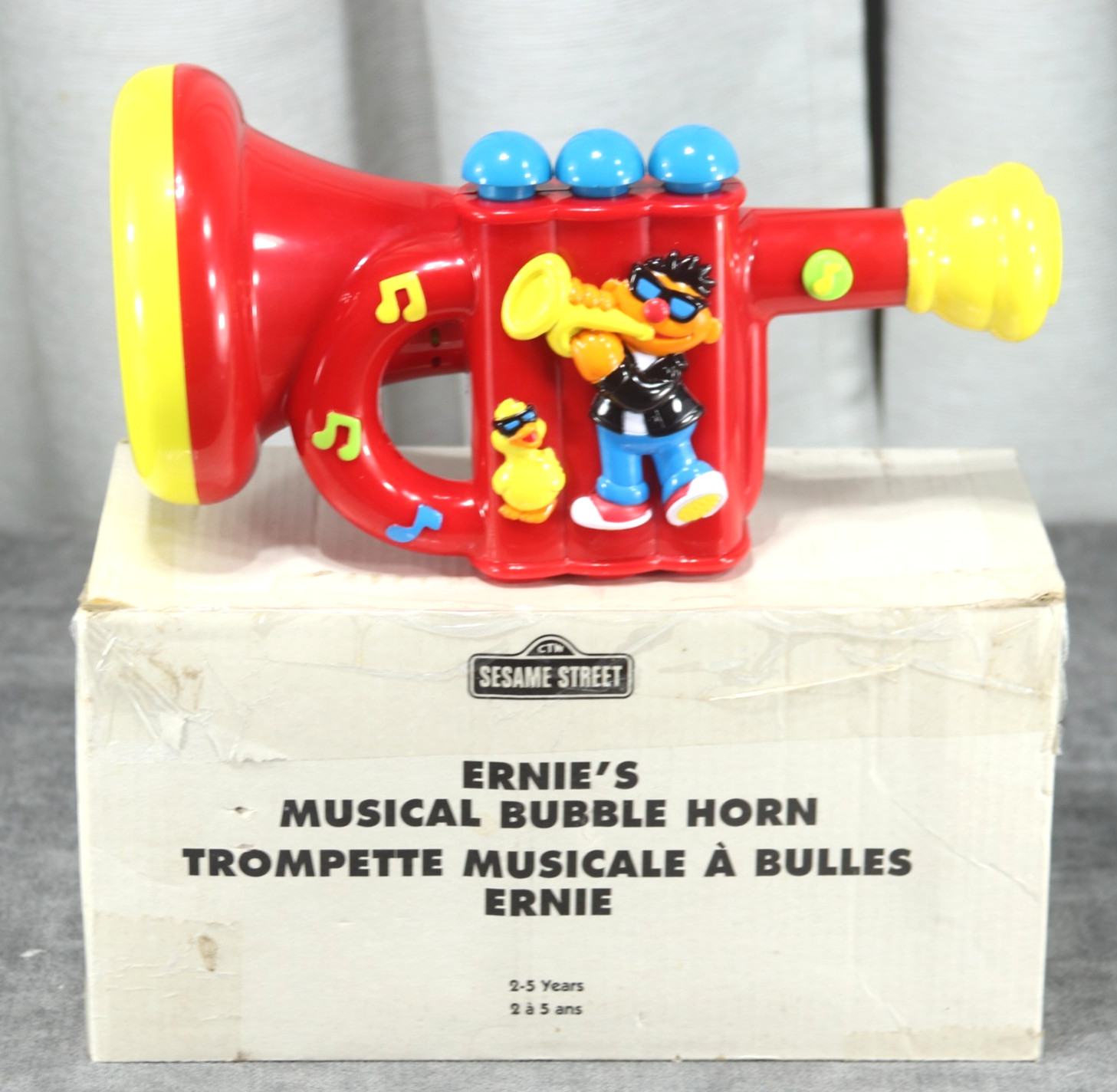NEW! Sesame Street ERNIE'S Musical Bubble Horn / Trumpet, Mattel / Fisher Price