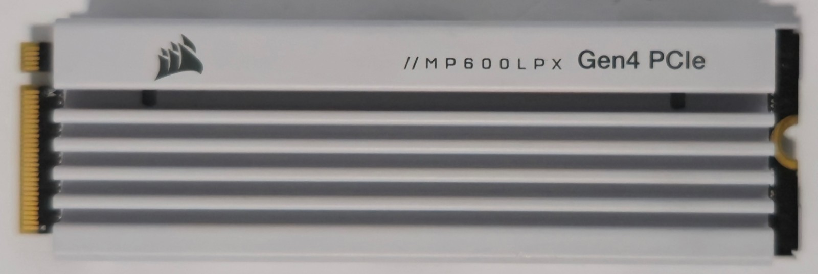 CORSAIR MP600 PRO 2TB LPX M.2 NVMe PCIe x4 Gen4 SSD w/ Heatsink - White - 100%