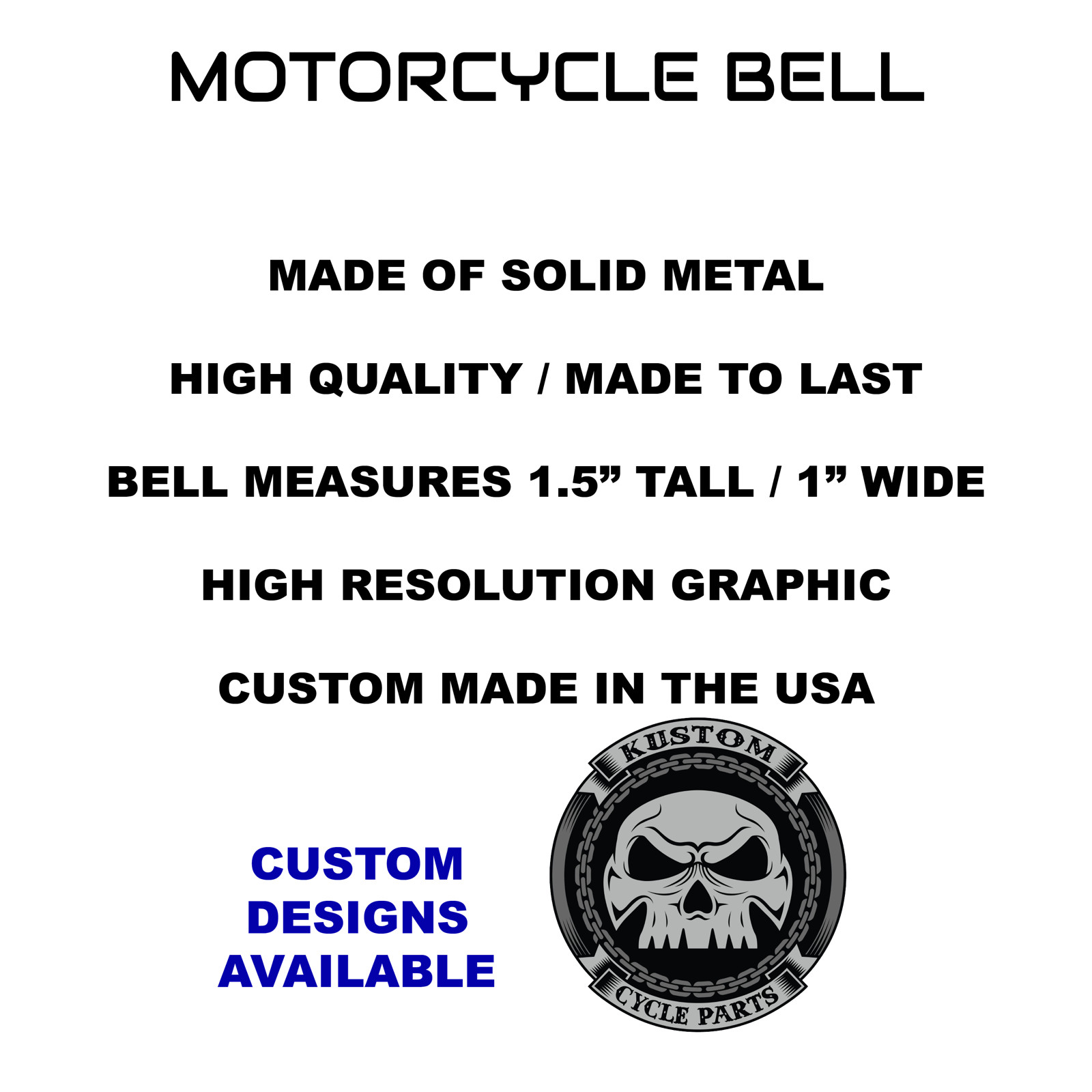 Sexy Tattooed Blond Motorcycle 'Evil Spirits' Biker Guard Bell. Silver Bell