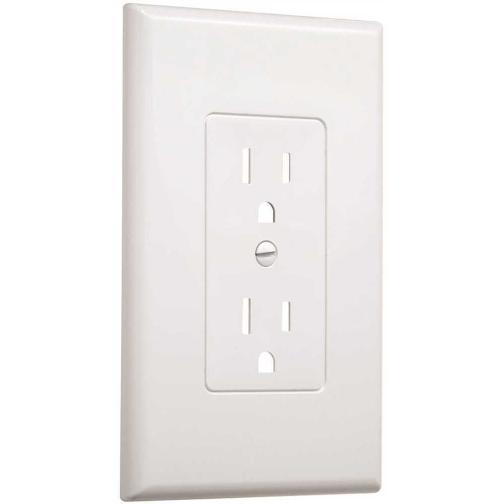 TAYMAC 2500W Wallplate, 4-3/4 in L, 2.93 in W, 1-Gang, Plastic, White