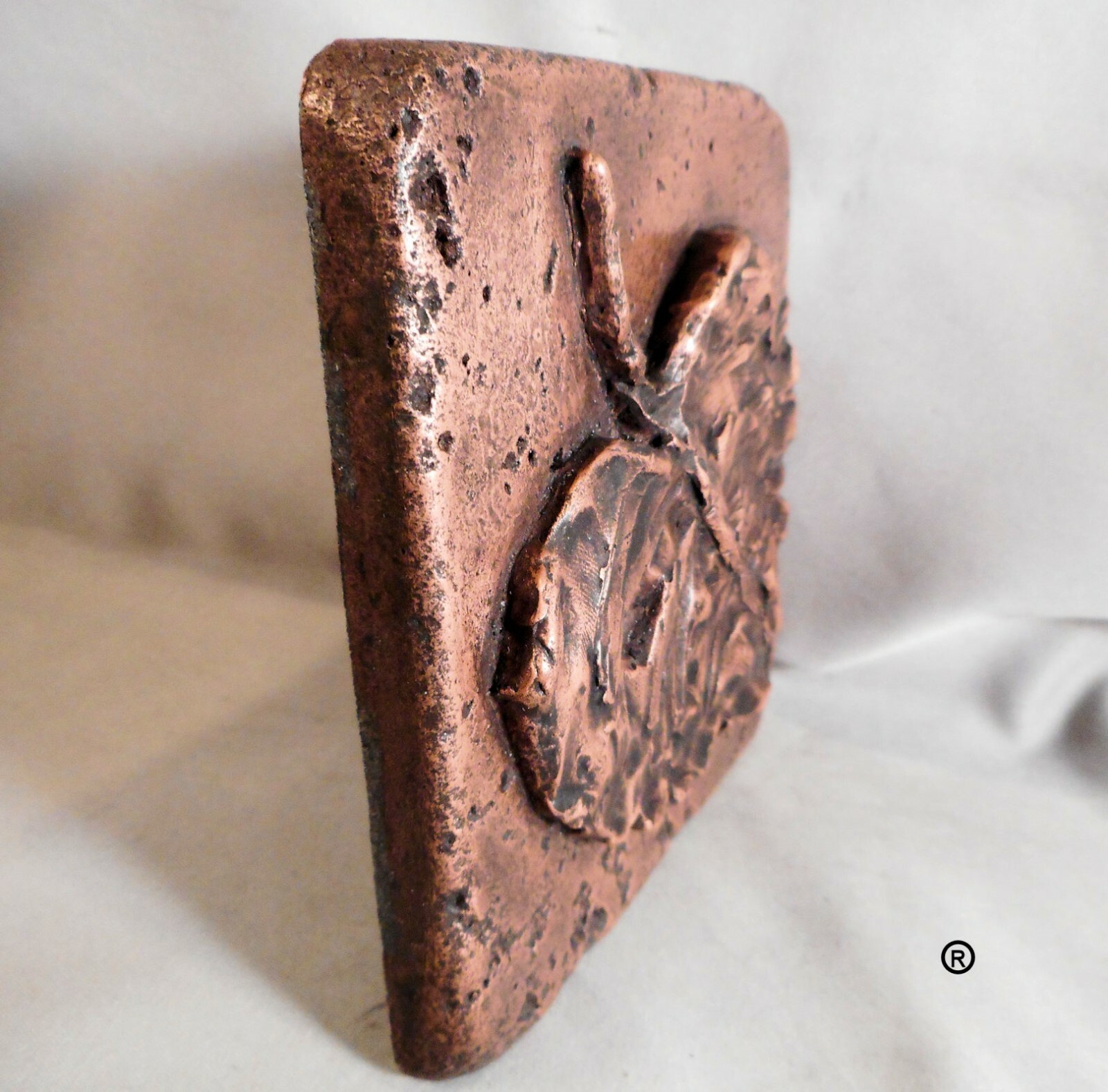 Copper 4"x4" Leaf #2 Wall Tile