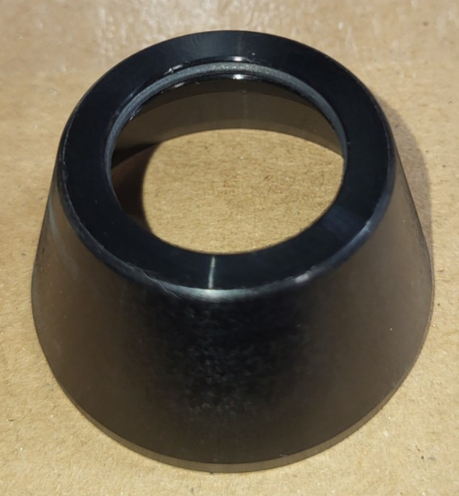 Bicycle Headset Cover  Black 1" Tall  1.02" ID Top