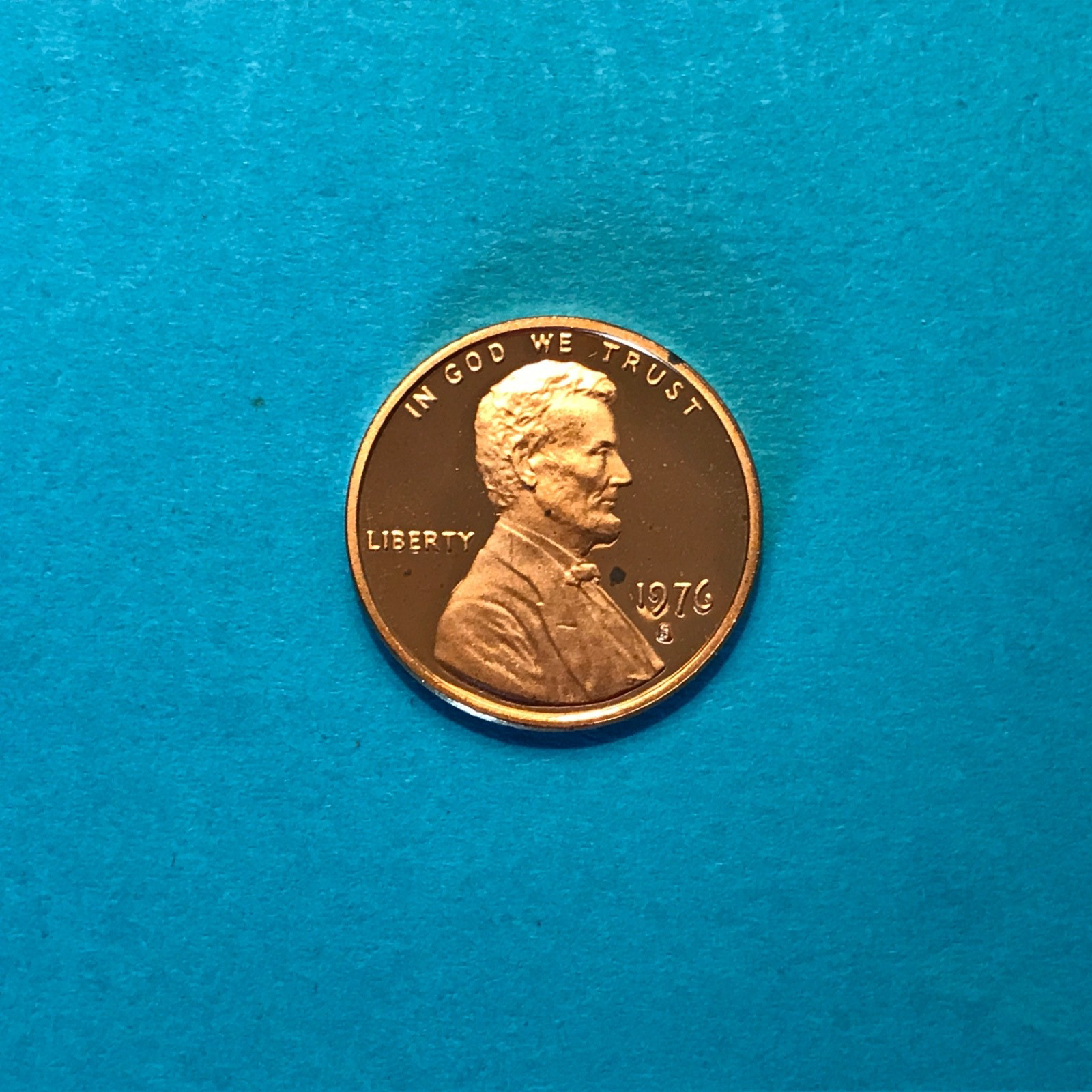 1976 S Proof Lincoln Cent    FREE SHIP