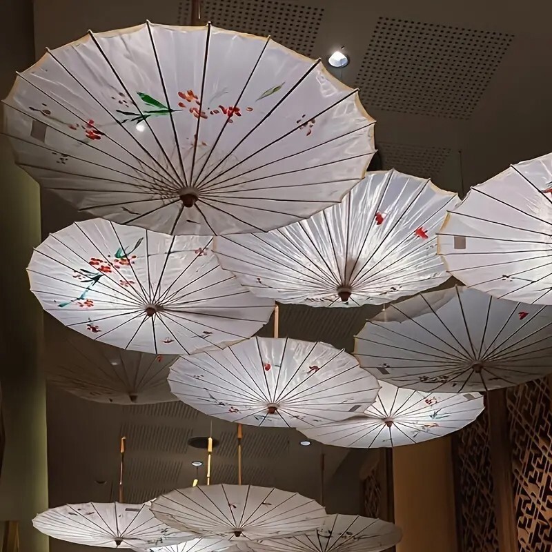 3 Pack White Nylon Umbrella Parasol Dance Decorate 32 in Adult Size 2166x3