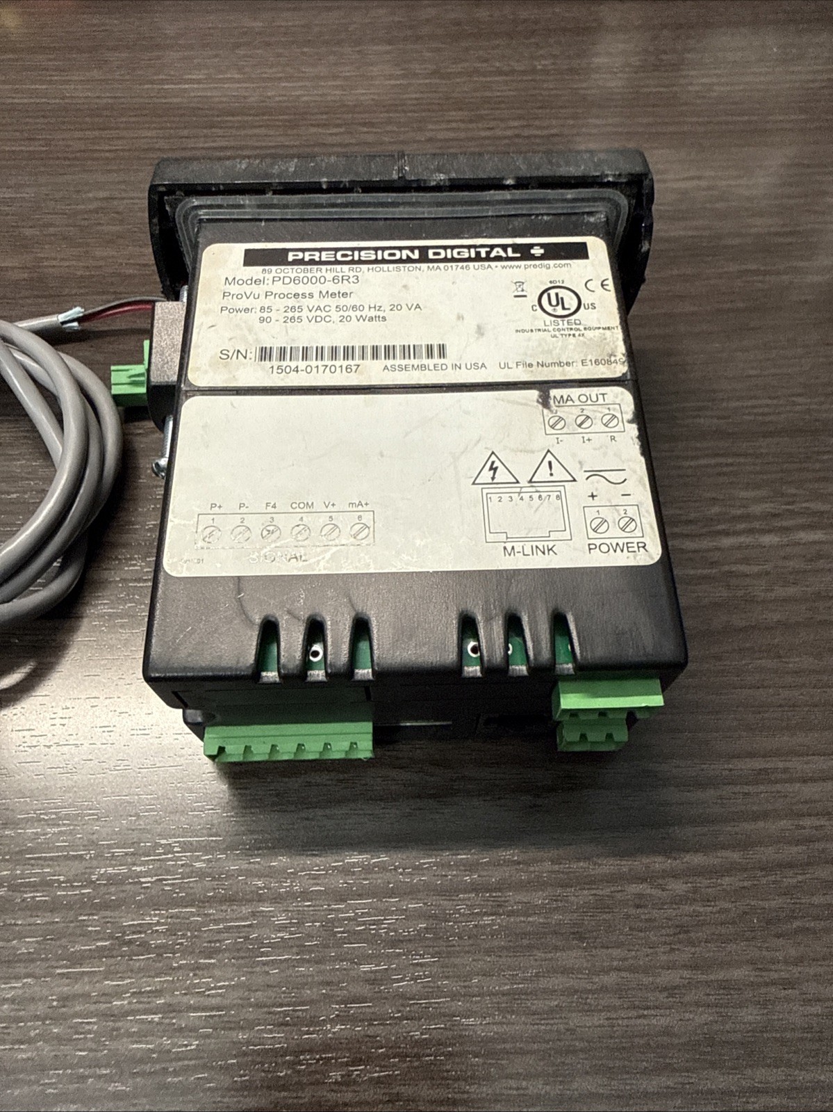 Precision Digital ProVu Process Meter, model PD6000-6R3.