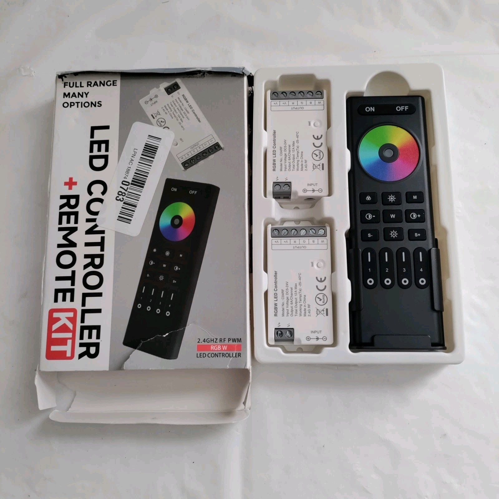 2.4G RF RGBW Led Controller Kit 2 C04RF Controllers & Remote New