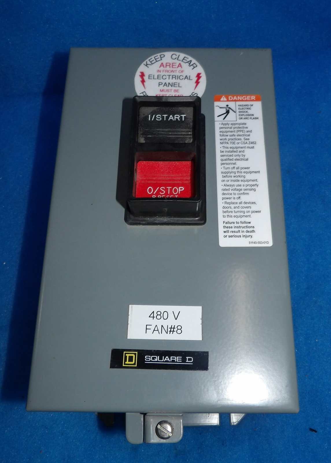 Square D 2510MBA2 Ser. C Nema M-0 Manual Starter + 1 Year Warranty