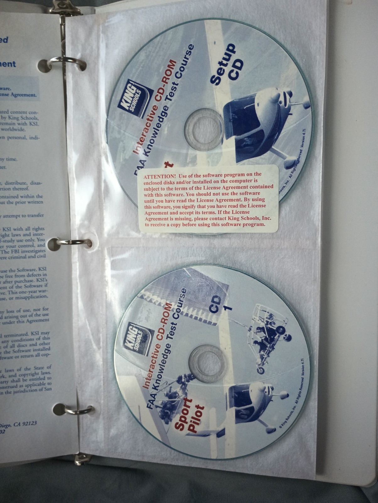 King Sport Pilot Interactive CD-ROM Knowledge Test Course Flight Instruction