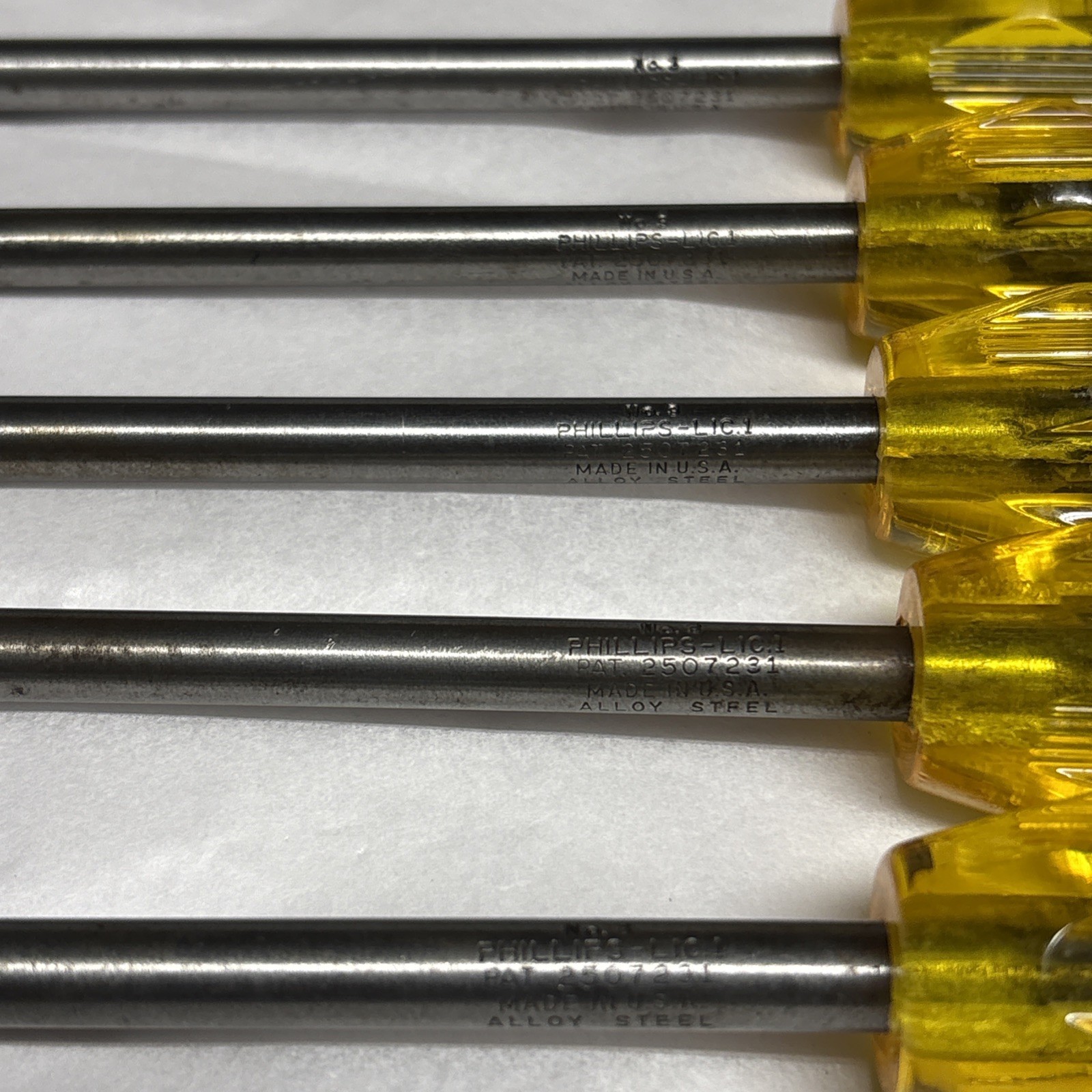Vintage Stanley Utility 703-3 Phillips Head #3 Tip Screwdriver USA Lot Of 5 NOS