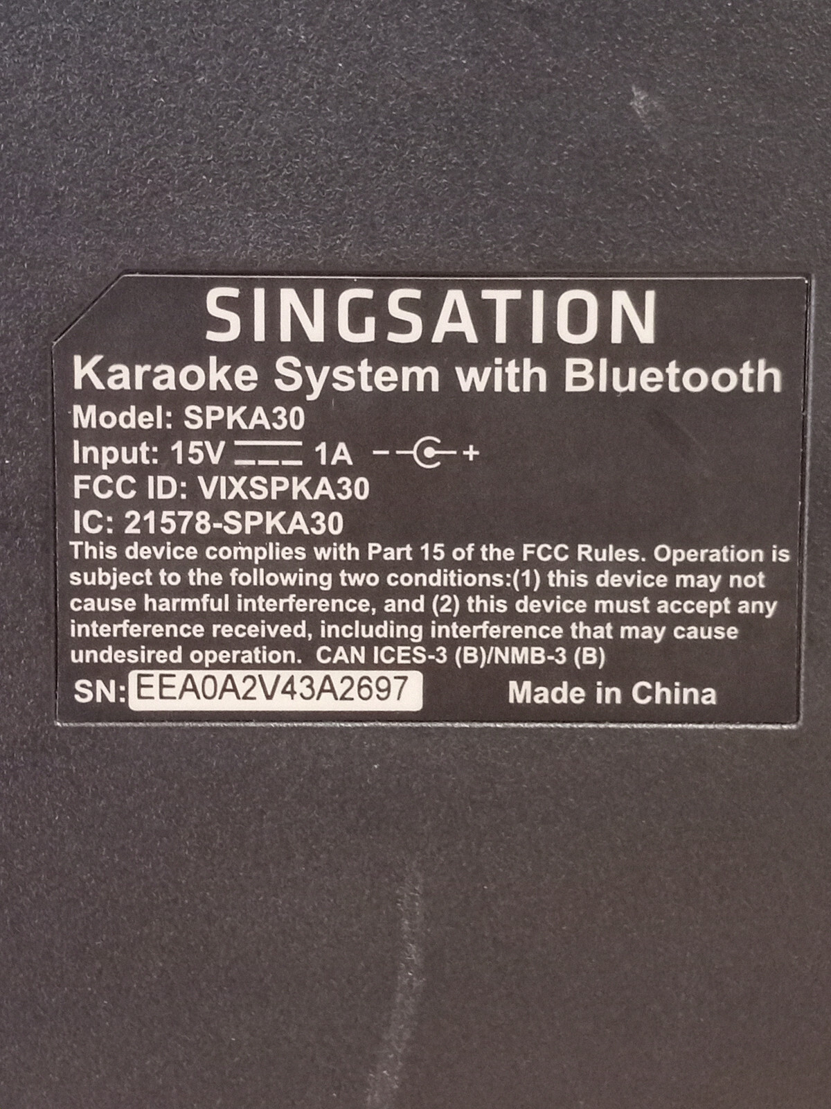 Karaoke System Singstation Classic 3 VOICE FX 9 LIGHT FX Bluetooth