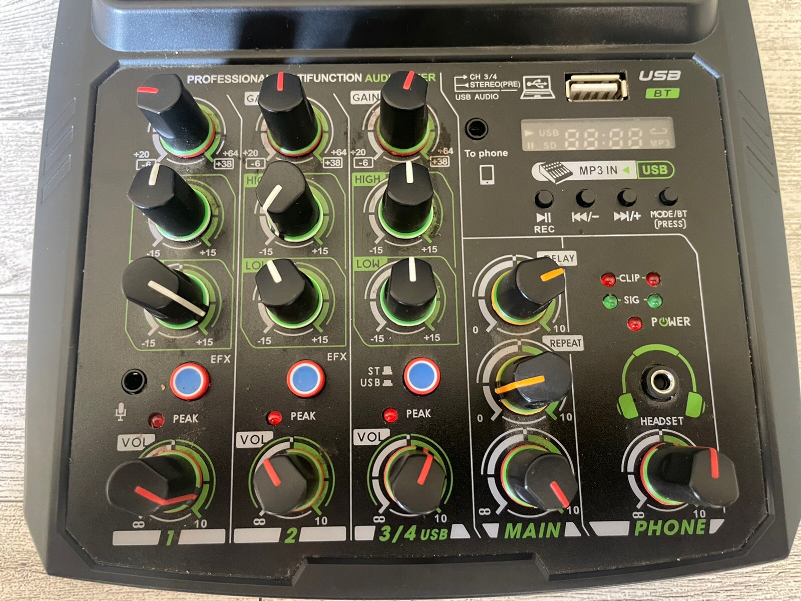 B4 Live 4 Channel DJ Mixer with Bluetooth, USB Playback & Recording