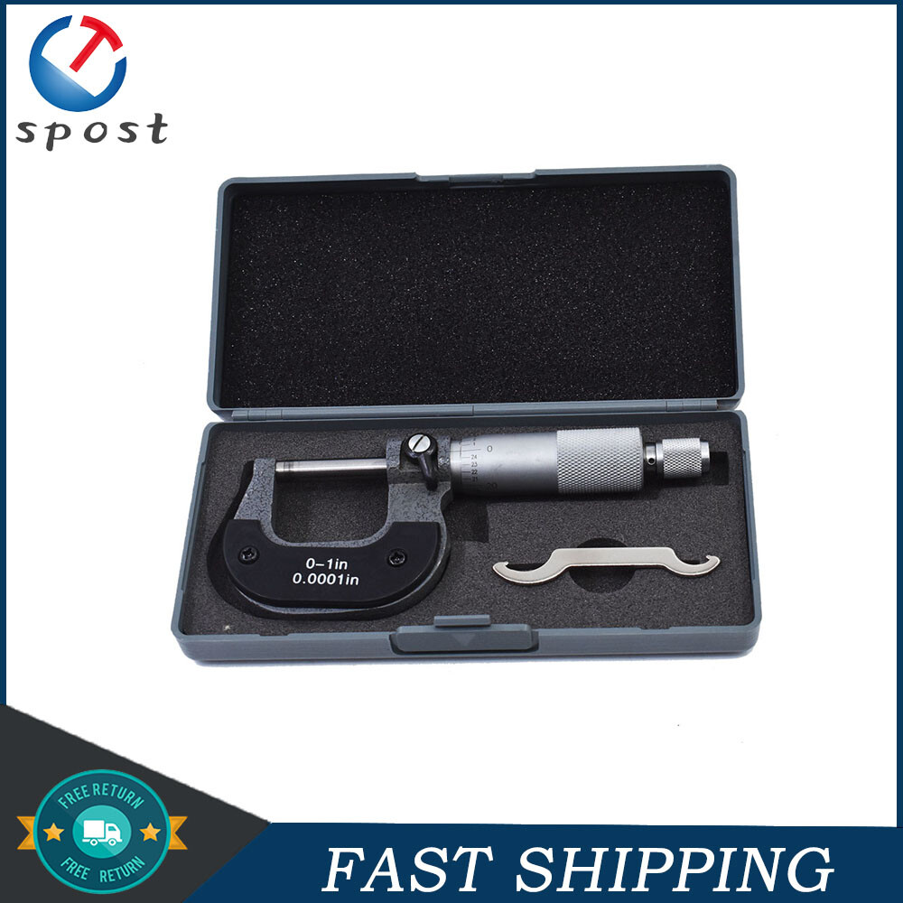 Outside Micrometer Metal 0-1" Premium Precision Carbide Tips 0.0001