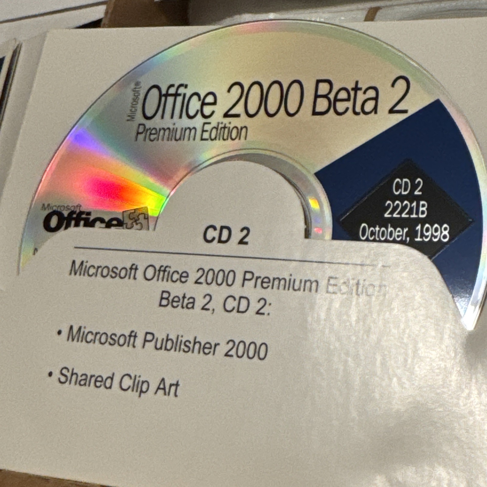 Microsoft Office 2000 Beta 2 Build 2221B from Oct 1998 MSDN Extras Technet Lot