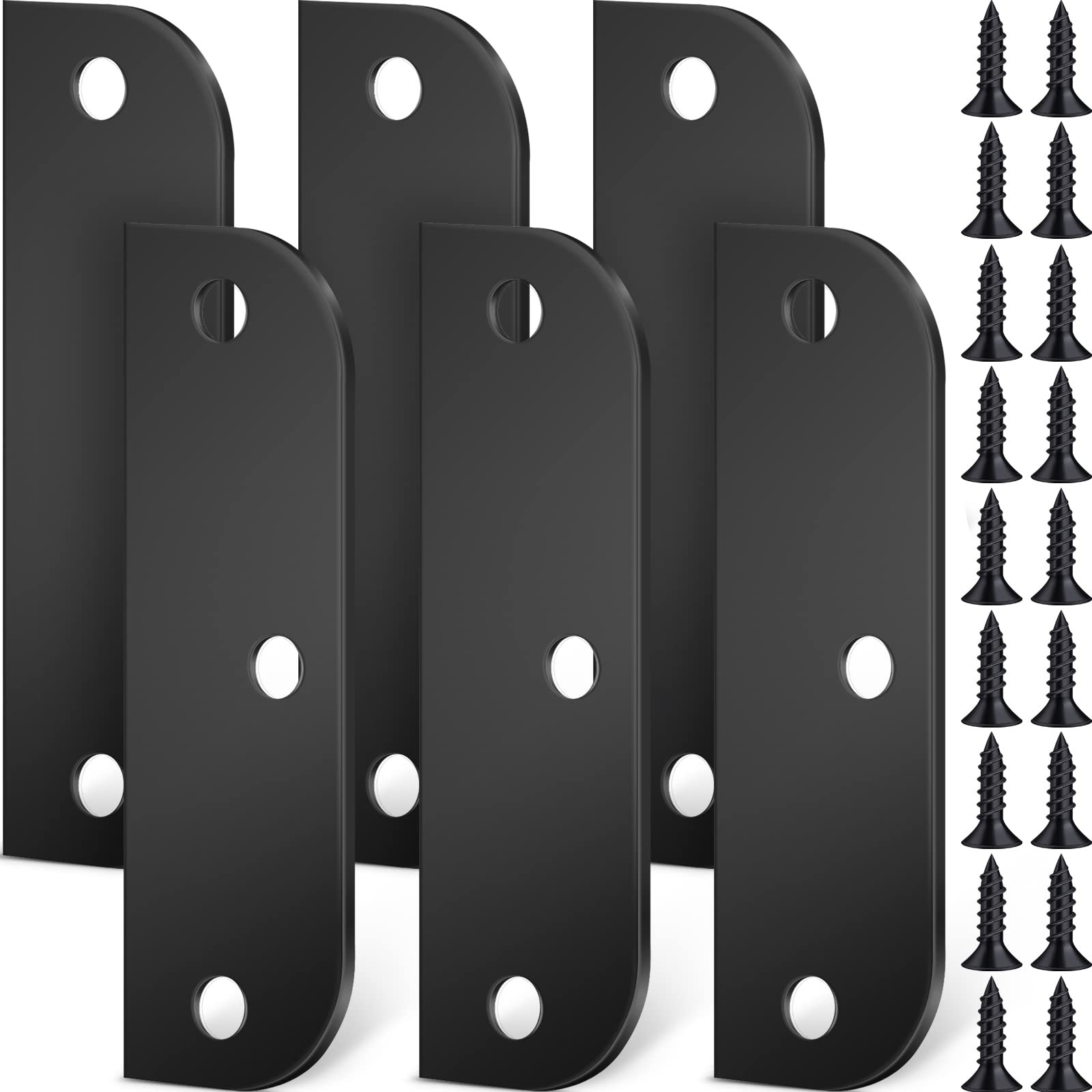 Dunzy 6 Pcs Door Hinge Filler Plates Kit, 3.5 Inch with 5/8 Oil Rubbed Bronze