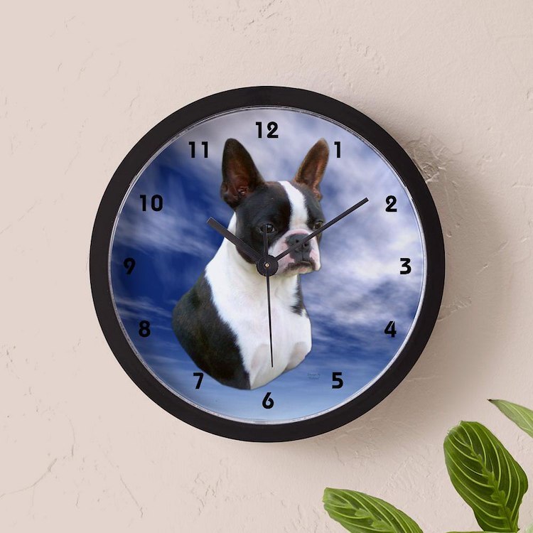 CafePress Designs By Eclipse Boston Terrier Wall Clock (70521352)