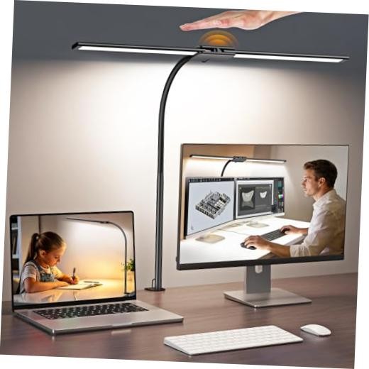Eye-Caring LED Desk Lamp, Modern Architect Desk Lamp with Gesture Black