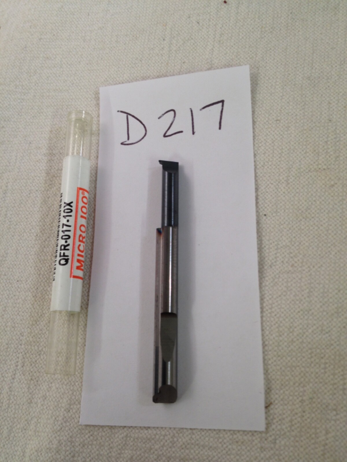 1 NEW MICRO 100 CARBIDE RETAINING RING GROOVING TOOL QFR-017-10X. USA  (D217)