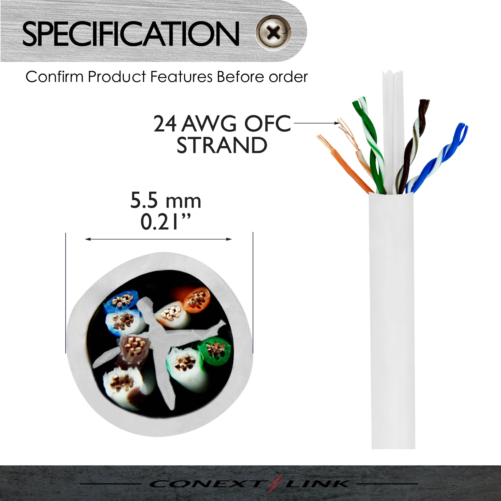 1pc 1ft White CAT6 Network Wire LAN Cable Patch Cord Ethernet Internet Router PC