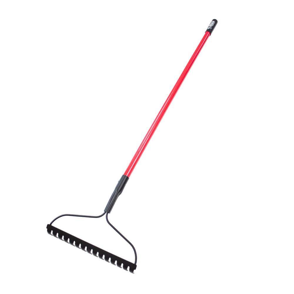 Bully Tools Bow Rake Landscaping Garden Lawn Steel Tine 58 in. Fiberglass Handle