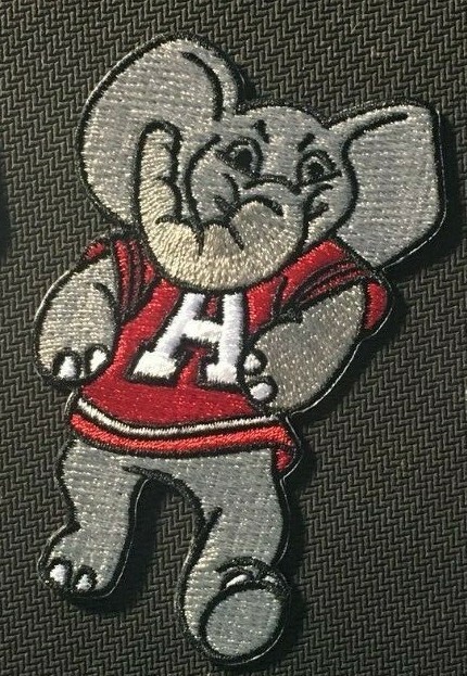 Alabama elephant patch Bama Crimson Tide elephant patch 3.5" tall iron or sew