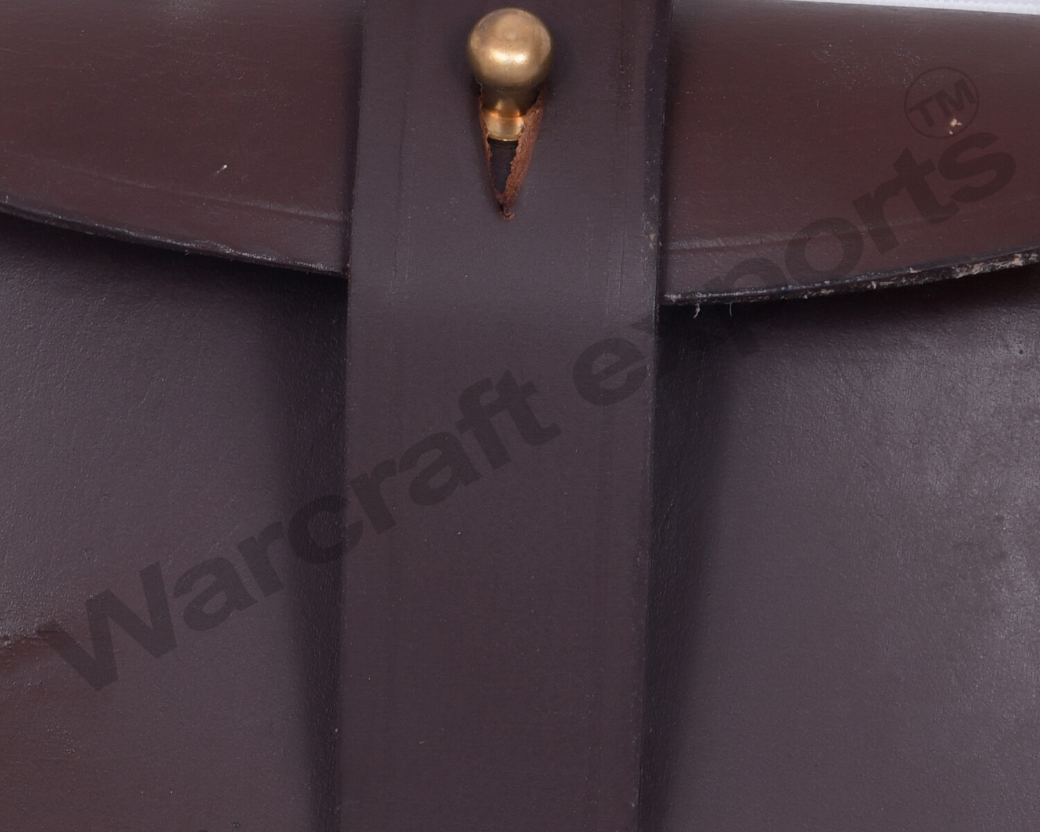 Ammo Pouch Leather for British Sam Browne Belt - Dark Brown