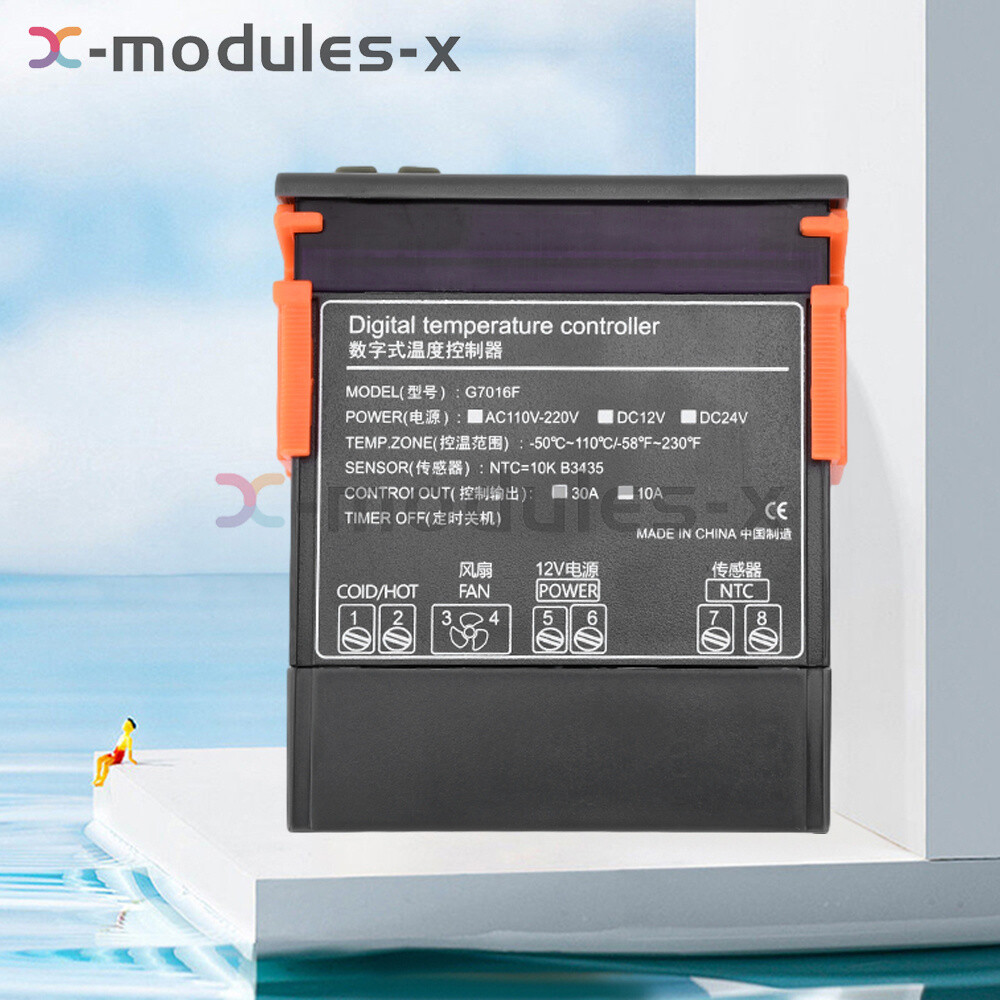 G7016F Digital Intelligent Temperature Controller NTC Probe -50 ℃~110 ℃ 12V/24V