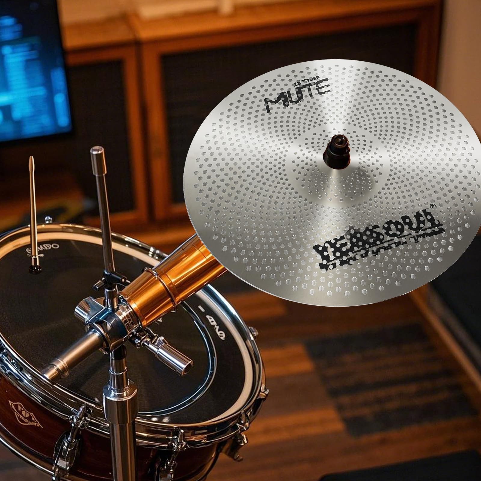Cymbal Pack,Drum Cymbals Set 5 pcs Silver-Low Volume Pack with Bag