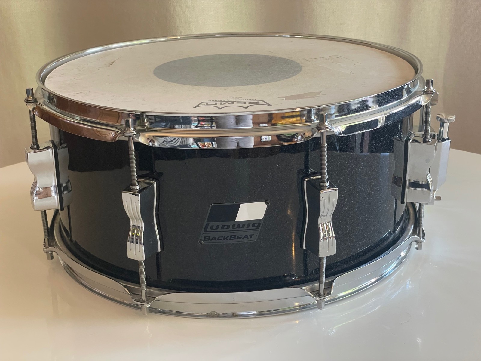Ludwig BackBeat Snare Drum 14" x 6.5" Black Sparkle Finish