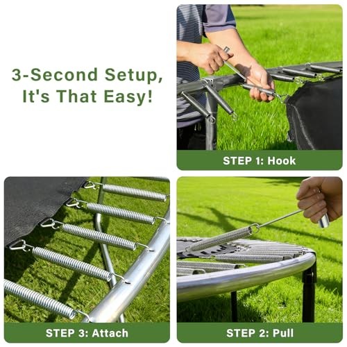 2 Pack Trampoline Spring Tool, Heavy Duty Spring Puller & Installation Silver