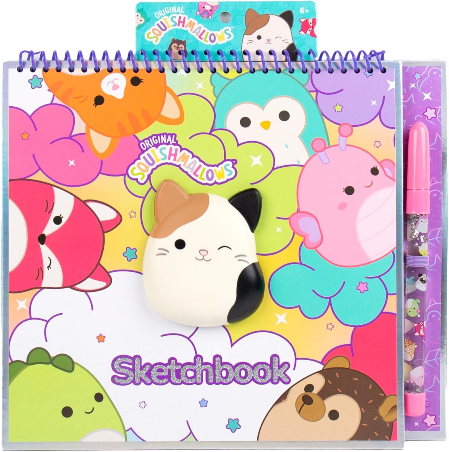 Original Squishmallows Sketchbook, Over 20 Stationery Supplies, Features Squishm