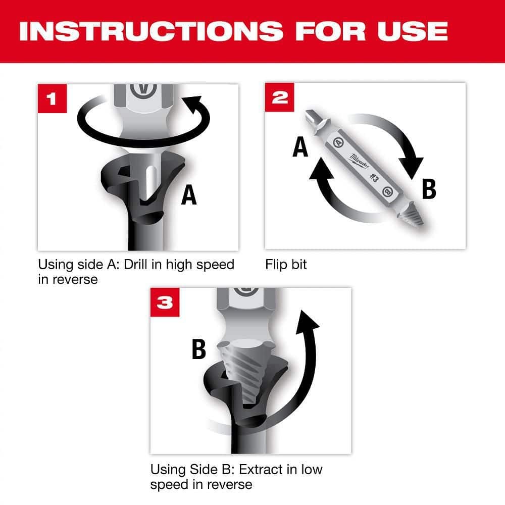 Milwaukee M2 Steel Screw Extractor Set (4-Piece)